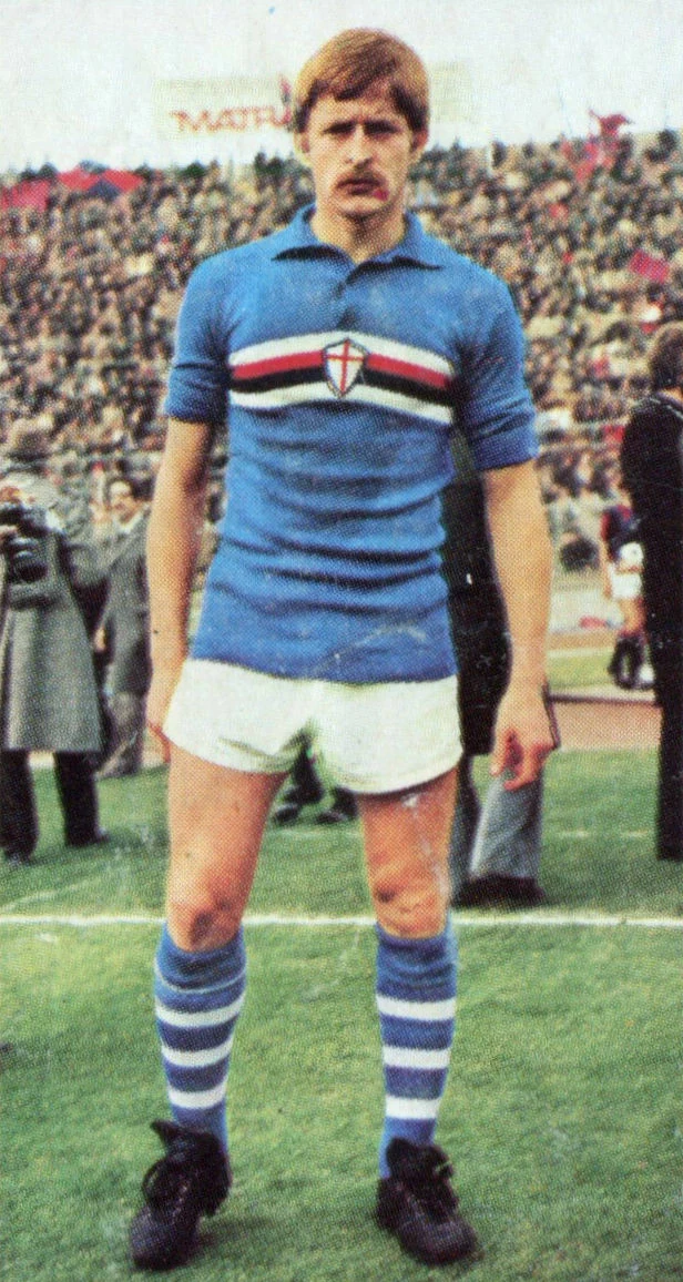 Figurina Panini ufficiale del centrocampista Loris Boni con la casacca del Calcio Catania 1979-1980 — Licenza: Pubblico Dominio Italia (Art. 92 L. 633/1941 - >20 anni) — Crediti: Archivio Storico Calcio Catania