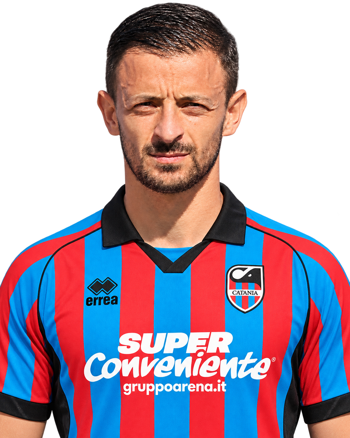 Ritratto del calciatore Daniele Donnarumma in maglia rossazzurra del Calcio Catania — Licenza: Creative Commons CC BY-SA 4.0 — Crediti: Archivio Storico Calcio Catania