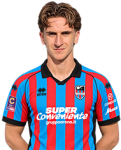 Ritratto del calciatore Kaleb Jimenez in maglia rossazzurra del Calcio Catania — Licenza: Creative Commons CC BY-SA 4.0 — Crediti: Archivio Storico Calcio Catania