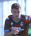 Ritratto del calciatore Michele Forchignone in maglia rossazzurra del Calcio Catania — Licenza: Creative Commons CC BY-SA 4.0 — Crediti: Archivio Storico Calcio Catania