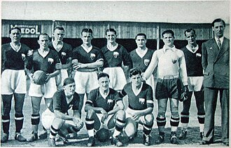 Rosa e formazione della SS Catania nella trionfale stagione di Prima Divisione 1933-1934